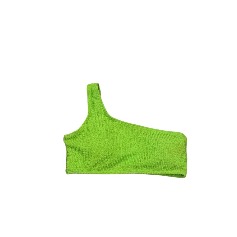 Lime Green One-Shoulder Bikini Top with pads